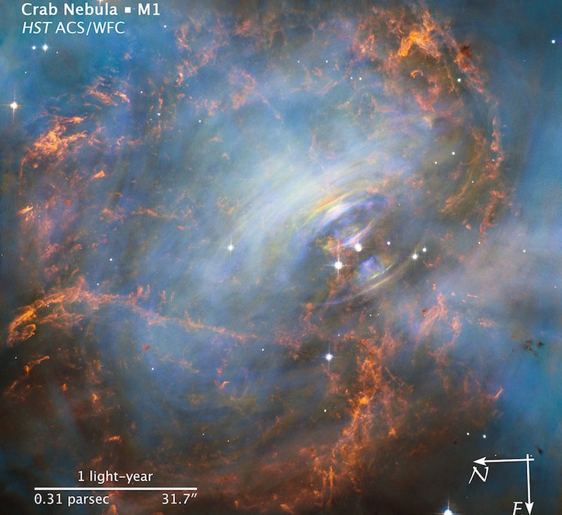 Hubble Captures the Beating Heart of the Crab Nebula